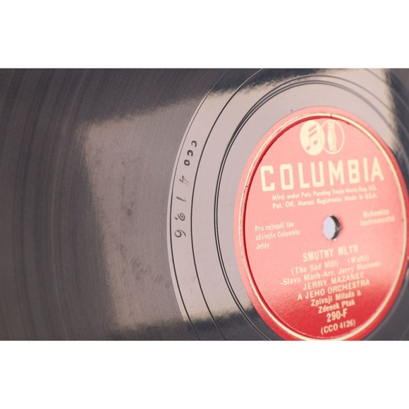 Jerry Mazanec, Smutny Mlyn / Kde Jsi Milko Má 1946 10" 78 rpm Record 290-F Czech - Picture 6 of 16